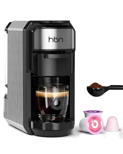 HBN 3-in-1 for Nespresso Capsule & K-Cup Pods & Ground Coffee Multi Coffee Maker Single Serve, 19Bar Programmable One-Touch Brewing Espresso Machine, 20oz Removable Water Tank, 1450W Fast Heat - Image 1