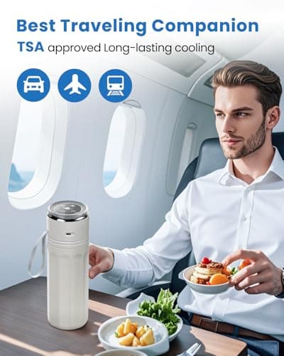 Insulin Cooler Travel Case, TSA Approved Medication Cooler for Travel, USB Charging Diabetes Long Trip Refrigerator, 6 Pens Medicine Freezer Long-Lasting - Thumbnail 2