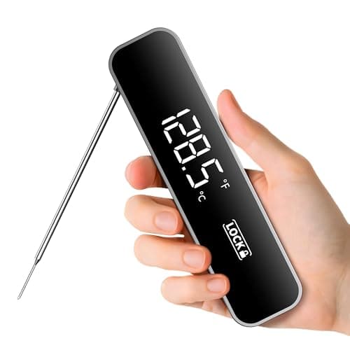 0.3S Professional Instant Read Meat Thermometer – Digital Food Thermometer for Cooking, Grilling, BBQ, Candy, Air Fryer, Griddle – Kitchen Gadget Essentials & Gifts for Him Dad Men Birthday – Grey - Image 1