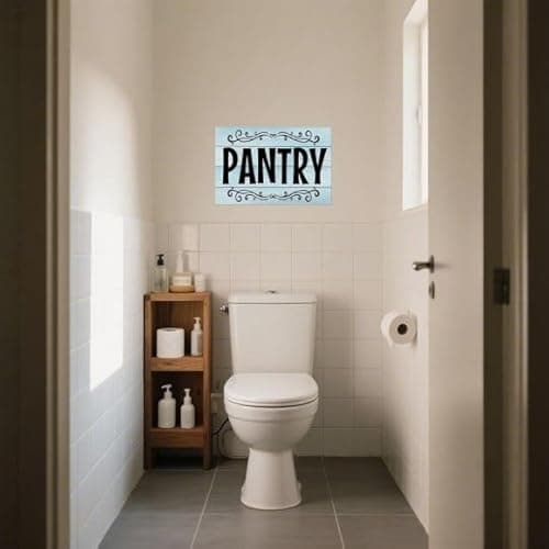 Carastora Vintage Pantry Wall Sign – Metal Tin Kitchen and Home Décor, Farmhouse Rustic Style for Bar, Café or Room Door, 12 x 8 Inches - Thumbnail 4