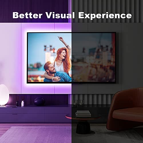 Dalattin LED Backlight, 16.4ft RGB USB Led Lights for 65-80 Inch TVs, Music Sync Bluetooth with Remote Control, Ambient Behind TV Led Lighting - Thumbnail 5