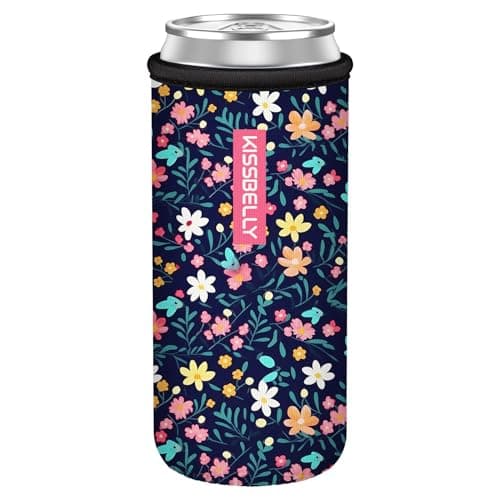 Slim Can Cooler Sleeve, Insulated Neoprene Can Sleeve Cover Reusable Can Drink Sleeve Holder for Beverages Cans Bottles BBQs Decor Party Favors - Image 1