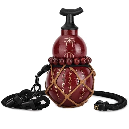 18 oz Insulated Gourd Bottle, Unique Gourd-Shaped Vacuum Insulated Bottle, 316L Stainless Steel Water Bottle with Crackle Finish for Travel, Hiking, Camping & Outdoor (Cracked Red) - Image 1