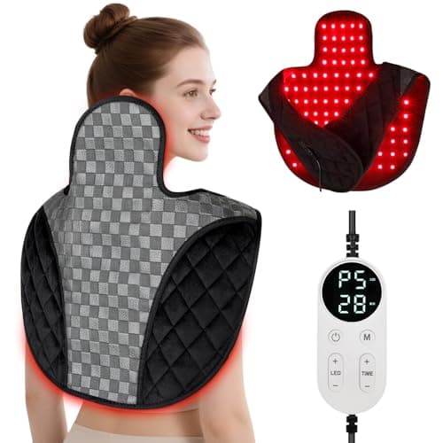 Cholas Red Light Therapy for Body, 3-in-1 Near Infrared Red Light Therapy for Shoulder Back Neck, 660nm and 850nm Wearable Red Light Pad with 3 Light Modes, for Office Home Use,Gift for Men Women - Image 1