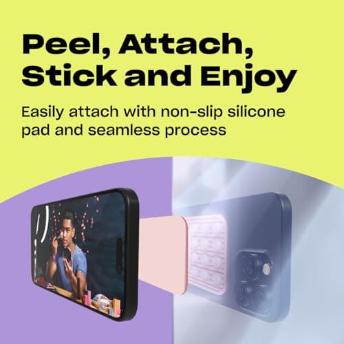 OCTOBUDDY Textures Wave - Silicone Suction Phone Case Adhesive Mount - Hands-Free Grip with 24 Suction Cups for Videos & Selfies - 2.6" x 3.9", Chocolate - Thumbnail 4