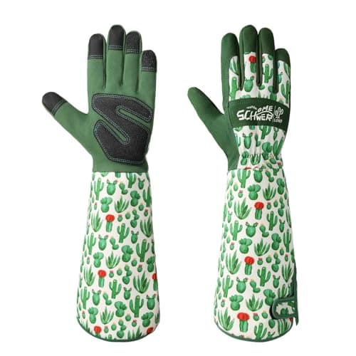 Schwer Gardening Gloves for Women, Rose Pruning Gloves with Forearm Protection, Touchscreen, Fingertip & Palm Strengthening, Breathable & Comfortable Long Garden Glove for Yard, Gardening Gifts, M - Image 1