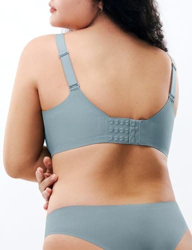 Lehoba Seamless Bras for Women, Wireless Supportive Bra Comfortable No Underwire Full Coverage Push Up Bra - Thumbnail 4