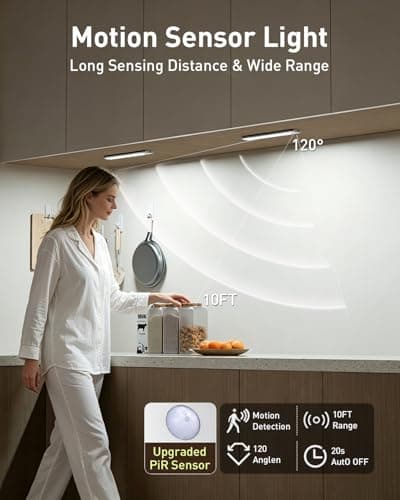 Under Cabinet Lighting Wireless, RGB Motion Sensor Light Indoor, 4 Pack - Thumbnail 3