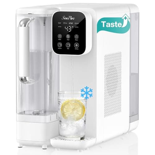 SimPure Y11C UV Cold Reverse Osmosis Water Filter Countertop, 6-Stage RO Water Filtration System, Water Purifier with Portable Water Pitcher, Temperature Adjustable 43-59°F, No Installation - Image 1