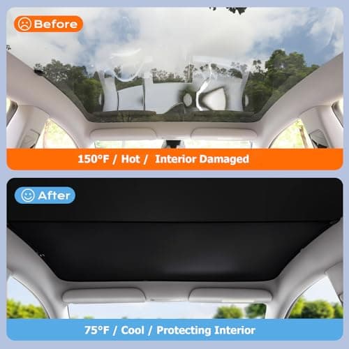 Tesla Model Y Sunshade Roof Never Sag Heat-Insulating, UV-Protective, Nano Ice-Crystal Coatings Interior Accessories for Tesla Model Y Juniper 2025-2026 - Thumbnail 5