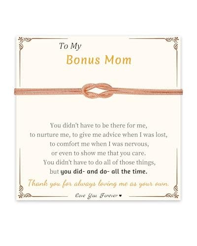 Sistble Valentines Day Gifts for Bonus Mom, Mom Birthday Gifts from Daughter Knot Bracelets for Women Infinity Love Knot Matching Bracelets Rose Gold Jewelry Birthday Retirement Mothers Day Gift - Thumbnail 2