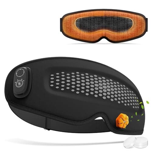 Cordless Heated Eye Mask - Removable Scent Pads, 1200mAh Rechargeable Heated Eye Masks for Dry Eyes,Cordless Eye Heating Pad for Stye Eye Treatment, Warm Compress for Eyes, Gifts for Men Women