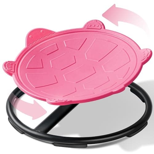 Oranmew Turtle Spinning Chair for Autistic Kids – Sensory Spinning Toy, Spin Chair for Kids Autism, Sensory Swivel Seat for Balance, Coordination, Focus & ADHD Support, Autism Sensory Products (Pink) - Image 1