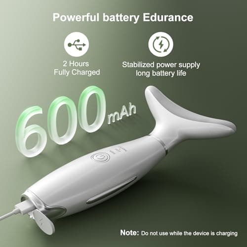 Red Light Therapy for Face, LED Face Massager Tool with Vibraion, Porable Facial Massager for Skin Care at Home, Wrinkle Reducer Face Sculpting Tool，Micro-current Facial Beauty Device(Model AM-810W) - Thumbnail 4