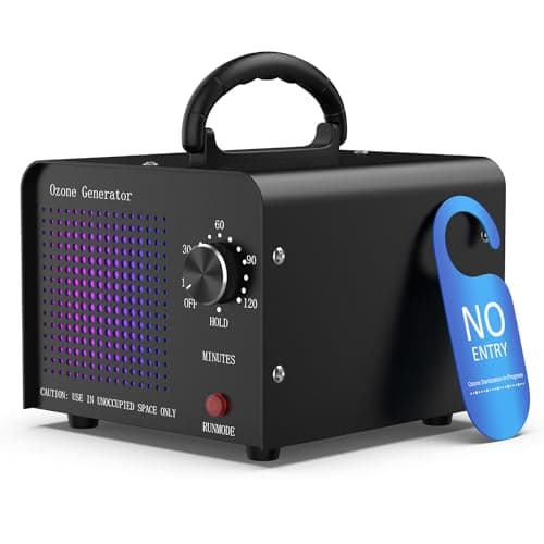 Medvoe 0zone Generator 65000mg - O3 Air Purifier for Home & Car, Ozone Machine Odor Removal for Smoke & Pet (Black) - Image 1