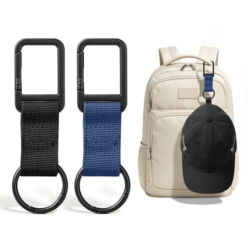 Niveaya Hat Clip for Travel - 2PCS, Stylish Hat Clip for Baseball Cap & Snapback Trucker Ponytail Hat, Sturdy Carabiner with Double Lock for Backpack Luggage Bag, Outdoor Vacation Cruise Essentials - Image 1