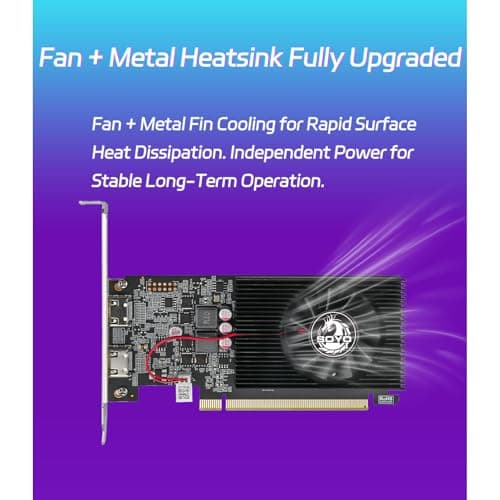 SOYO GeForce GT 730 4GB Low Profile Graphics Card, Dual HDMI Ports for Multi-Monitor, 4GB DDR3 128-Bit, SFF Half-Height Video Card for Slim Desktop PC, Computer GPU Supports Windows 11/10/8/7 - Thumbnail 6