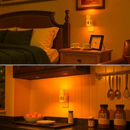 Briignite Night Light, 2 Pack Dimmable Night Lights Plug into Wall, LED Night Light with 0-100 LM Adjustable Brightness, Automatic Night Lights with Dusk to Dawn Sensor, for Bathroom Hallway - Thumbnail 4