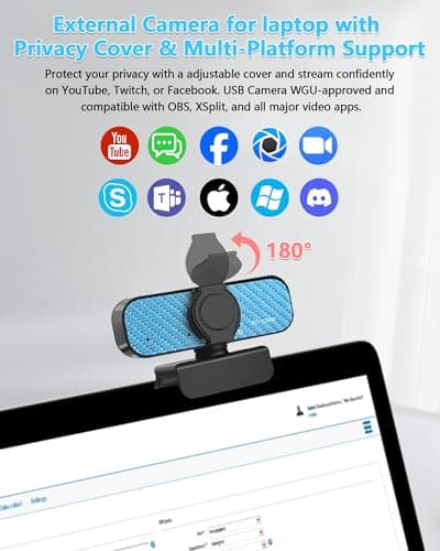 VDOR Webcam 1080P for Online Learners: Lag-Free Video & Built-in Mic for Zoom Class | Portable Design Fixed Focus USB Camera - Thumbnail 6