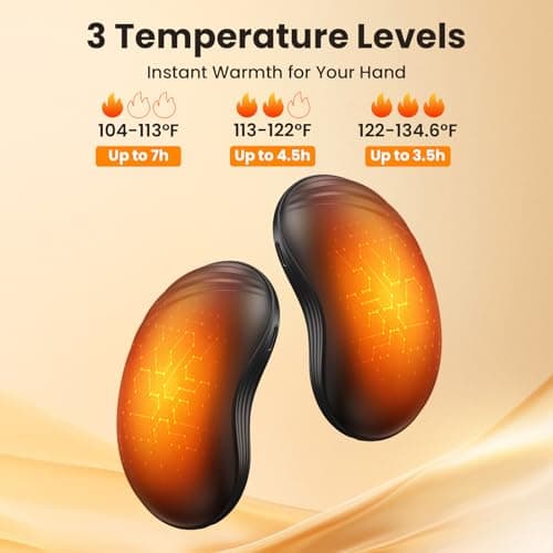 Hand Warmers Rechargeable, Electric Hand Warmers with Fidget Spinner, 2 Pack 6000mAh Reusable Charging Handwarmers, Magnetic Pocket Heater Gifts for Women, Men, Outdoor, Hunting, Fishing, Golf Camping - Thumbnail 3