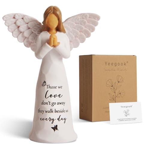 Yeegook Sympathy Gifts for Loss of Loved One, 6" Handcrafted Memorial Angel Figurine, Memorial Gifts for Loss of Mom Dad, Condolences Bereavement Remembrance in Memory of Loved One Gift - Image 1