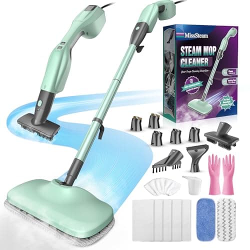 Standable Safe & High Temp Steam Mop Cleaner for Deep Cleaning, Powerful MultiPurpose and Heavy Duty Handheld Steam Cleaner, Detachable Floor Steamer with 18 Accessory for Hardwood Laminate Tile Grout - Image 1