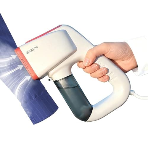 3DOEX Vacuum Steamer for Clothes, 2000Pa&3600Pa Suction Handheld Clothes Steamer,2 in 1 Portable Travel Steamer for Clothes,Garment Steamer With 122ml Water Tank (for 110-120V) (Pearl White)