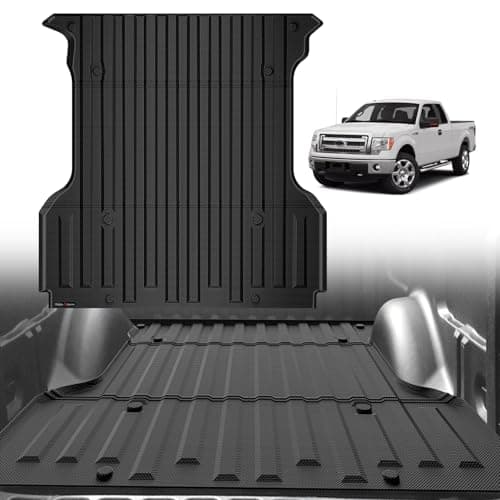TripleAliners Truck Bed Mat Compatible with 2004-2014 Ford F150 Accessories 5.5FT Vehicle Perfectly Flush All Weather Protection TPE Heavy Duty Pickup Car Bed Cargo Mat - Image 1