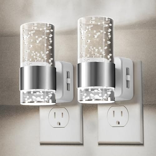 L LOHAS LED Night Light, Plug in Night Light with Auto Light Sensor[2-Pack], Brightness Adjustable with Daylight White 5000K, Wall Sconce-Style Design Nightlight for Bathroom, Hallway, Enterway - Image 1