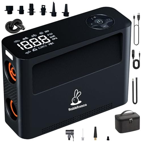 Paddle Board Pump 10 Pump Modes SUP Pump 500L Airflow/min Tire Inflator Portable Air Compressor 4X Speeds Electric Air Pump Suitable All Model Tires, Tents, SUP, Air Mattess, Kayak - Image 1