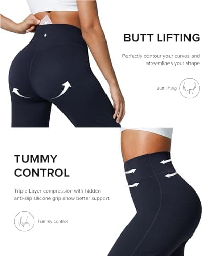 BRXL Wide Leg Gym Pants Tummy Control Straight Pants Leggings Plus Size Workout Leggings Blue XXL - Thumbnail 5