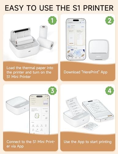 iDPRT Sticker Printer, Portable Sticker Maker Machine, Mini Inkless Bluetooth Thermal Printer for iPhone & Android, Pocket Printer for Labels, Barcodes, DIY Journaling, Kids Gift, Gray - Thumbnail 3