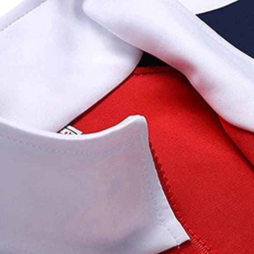 Sun Lorence Men's Athletic Running Tracksuit Set Casual Full Zip Jogging Sweat Suit (X-Large, Red) - Thumbnail 2