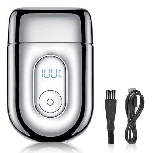 Electric Razor for Men, Electric Foil Shavers for Women,Mini Foil Shaver with Double Floating Blades, IPX7 Waterproof Wet/Dry Shaver, 90 Min Runtime, LED Display, Travel Lock, Gifts for Men&Women - Image 1