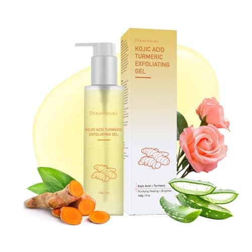 Turmeric Kojic Acid Exfoliating Gel – Brightening Peeling Gel, Deep Pore Cleanser Minimizer Exfoliator, Face Scrub Dead Skin Cells Remover, Blackhead Remover, Korean Skin Care, 142g/5oz - Image 1