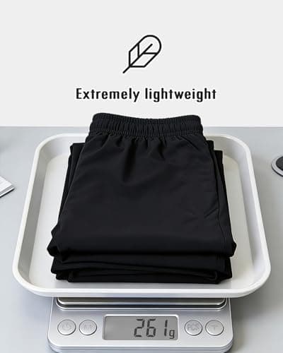 Peakwell Men's Lightweight Hiking Pants Quick-Dry Outdoor Sweatpants Workout with Zipper Pockets, Dark Grey, Medium - Thumbnail 4