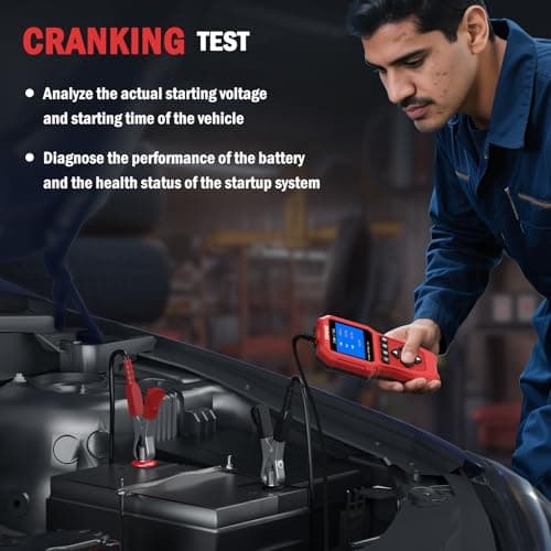 Car Battery Tester 6V 12V with Lithium Battery Testing, VEHLIVE BT910 5-3000CCA Battery Load Tester, Automotive Alternator Tester Charging Cranking System Tester for Car Truck Motorcycle SUV ATV Boat - Thumbnail 4