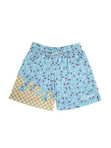 Men's Ice Cream Graffiti Print Mesh Athletic Lightweight Quick-Dry Gym Shorts with Pockets for Running Basketball Workout (US, Alpha, X-Large, Regular, Regular, Blue) - Image 1