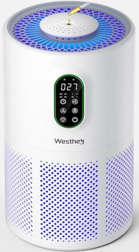 Air Purifiers for Home Large Room 1650 Ft² with Washable Filters, WESTHEY H13 HEPA Air Purifier with Fragrance Flowing Ambient Light Auto, Air Cleaner for Wildfire Smoke Dust Pollen Pets Hair Odor - Image 1