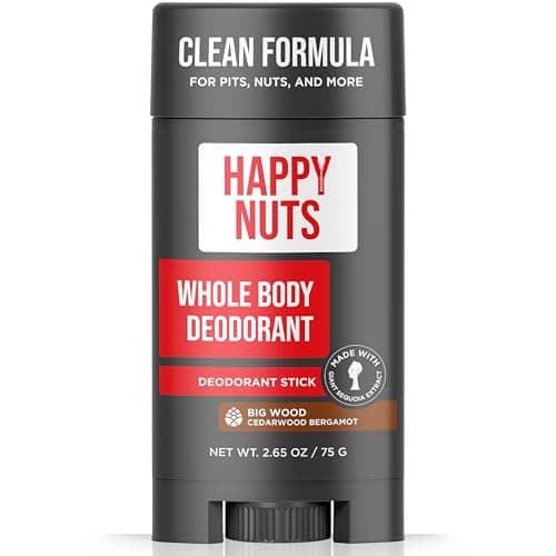 Happy Nuts Whole Body Deodorant for Men - Full Body Odor Control - Ideal for Perfect for Pits, Groin, and More - All Day Confidence - Powerful & Effective Men's Deodorant (Big Wood) - Image 1