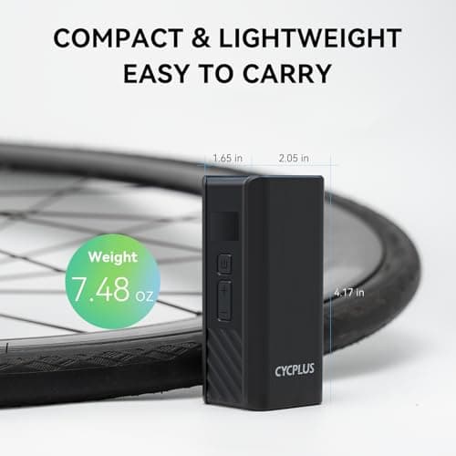 CYCPLUS Electric Bike Pump, A3Mini, 120 PSI, Brushless Motor, with Display - Thumbnail 3
