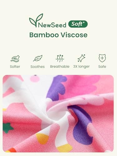 Infant Boys Girls Outfit Clothes Set Newborn Baby Romper Bamboo Long Sleeve Zipper Bodysuit Jumpsuit (Unicorn, 9-12M) - Thumbnail 6