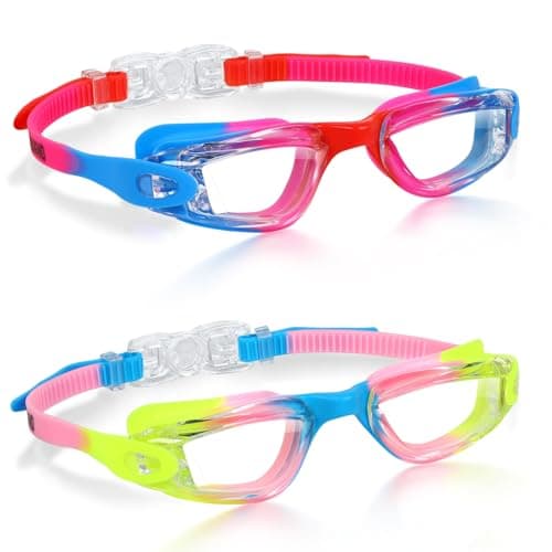 Aegend Swim Goggles for Kids Youth 3-14 Anti-Fog Anti-UV Comfort Fit Goggles for Swimming - Image 1