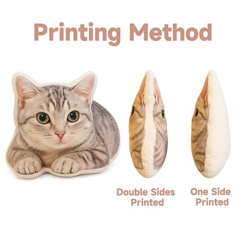 bccpnl Custom Pet & Person Pillow with Photo – Personalized Dog, Cat & Funny Couple Photos, Room Decor, Boyfriend & Girlfriend, Soft Anime Body Decorative Pillow. - Thumbnail 2