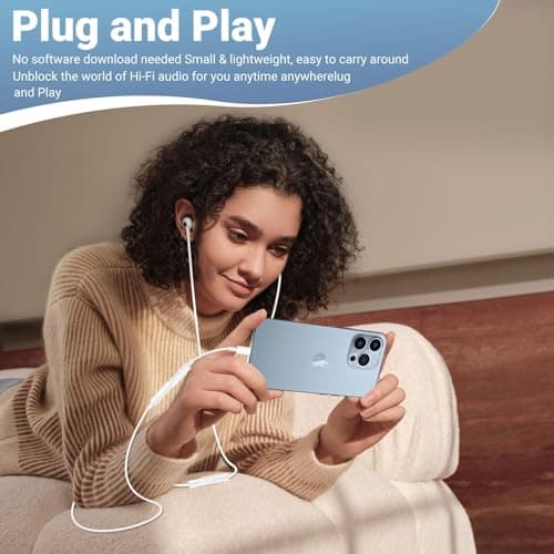 Apple MFi Certified 2 Pack Headphone Adapter for iPhone,Lightning to 3.5 mm Headphone Jack Adapter Audio Aux Cord Dongle, Compatible with iPhone 13/12/11/XS/XR/X 8/, Support Call+Music Control - Thumbnail 5