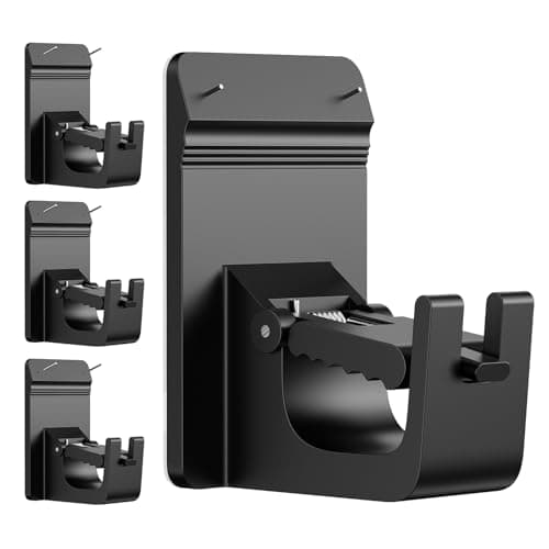 Universal Heavy Duty Curtain Rod Brackets, No Drill Curtain Rod Brackets with Adhesive & Invisible Nail, 30+LB Load Curtain Rod Holders, Damage Free Curtain Rod Hooks for Wall, Bathroom, Kitchen 4PC - Image 1