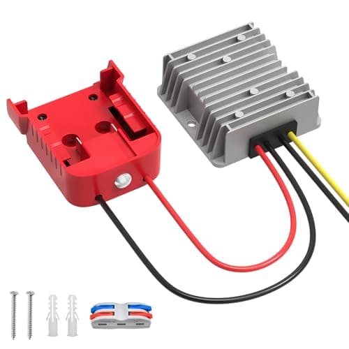 Kzreect DC 18V to 12V Step-Down Converter Compatible with Milwaukee 18V Battery, Over-Discharge Protection, DC 12V 20A 240W Buck Converter Voltage Regulator with Switch for Golf Cart RC Car Truck DIY - Image 1