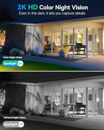 LIWAN Security Camera Wireless Outdoor, 2.4G WiFi Solar Security Cameras for Home Security, Surveillance Camera Outside, Solar Powered, 2K Color Night Vision, PIR Detection, 2-Way Talk - Thumbnail 5