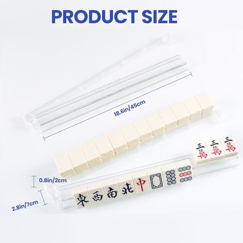 Mahjong Racks with Pushers Set of 4 Pcs, All-in-One Clear Acrylic New Upgraded Detachable American Mahjong Tile Racks, Modern Mahjong Tile Holder with Built-in Pushers, Mahjong Accessories & Gifts - Thumbnail 3