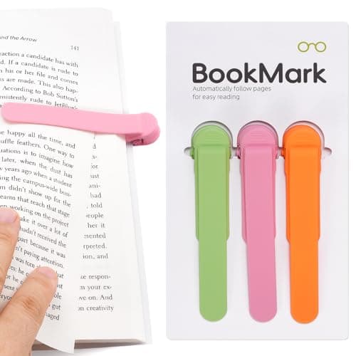 3 PCS Automatic Bookmark, Smart Bookmarks for Women & Men - Silicone Book Markers for Reading Lovers - Gifts & Party Favors - Image 1
